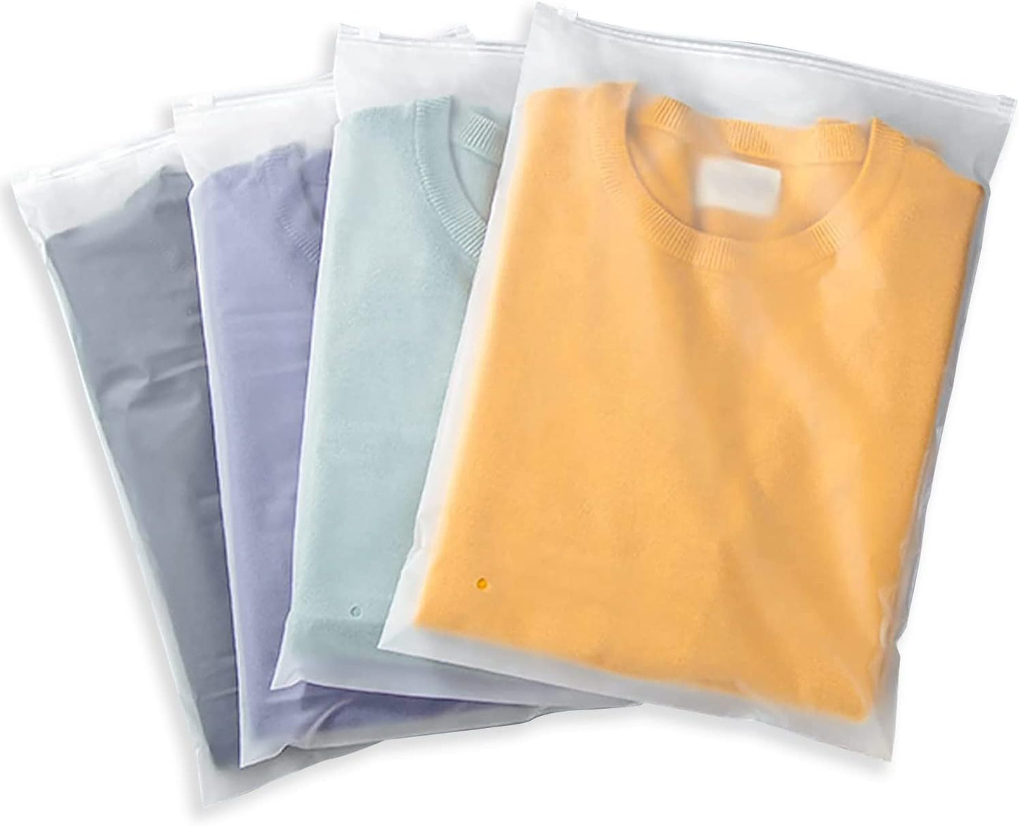 Mångsidiga frostade zip-förvaringspåsar – 20-pack plastöverdrag för kläder (Köp 2 set, få 1 GRATIS)