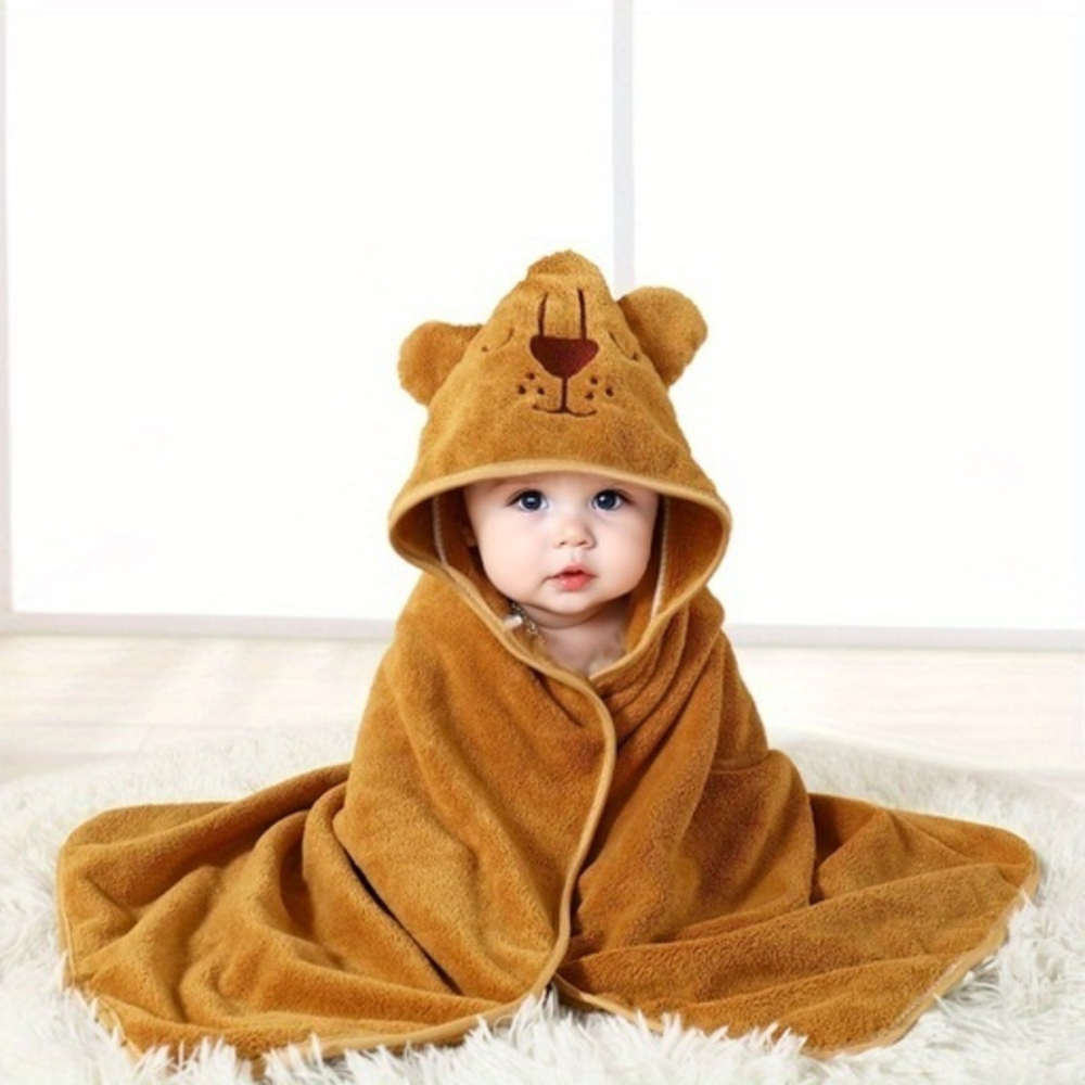 Babybadhandduk med huva – SnuggleSplash