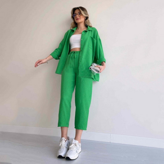 Lätt damlinne-set – Camille Höstkollektion