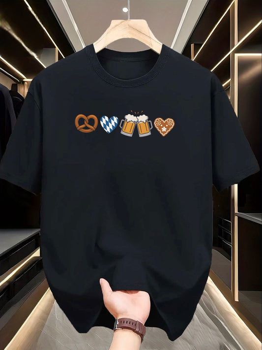 Herr T-shirt med grafiskt tryck i 100 % bomull – Franz Oktoberfest 2026