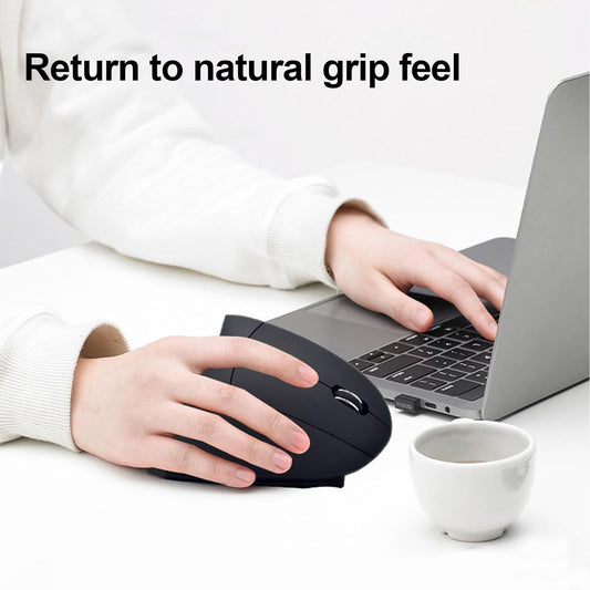 Uppladdningsbar ergonomisk vertikal trådlös mus – Elvion
