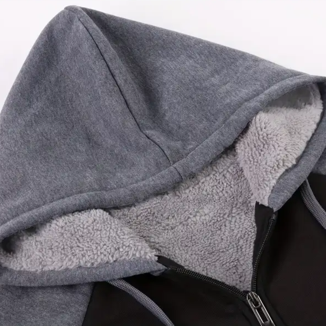 Hoodie för herr, fodrad med sherpafleece – Niels