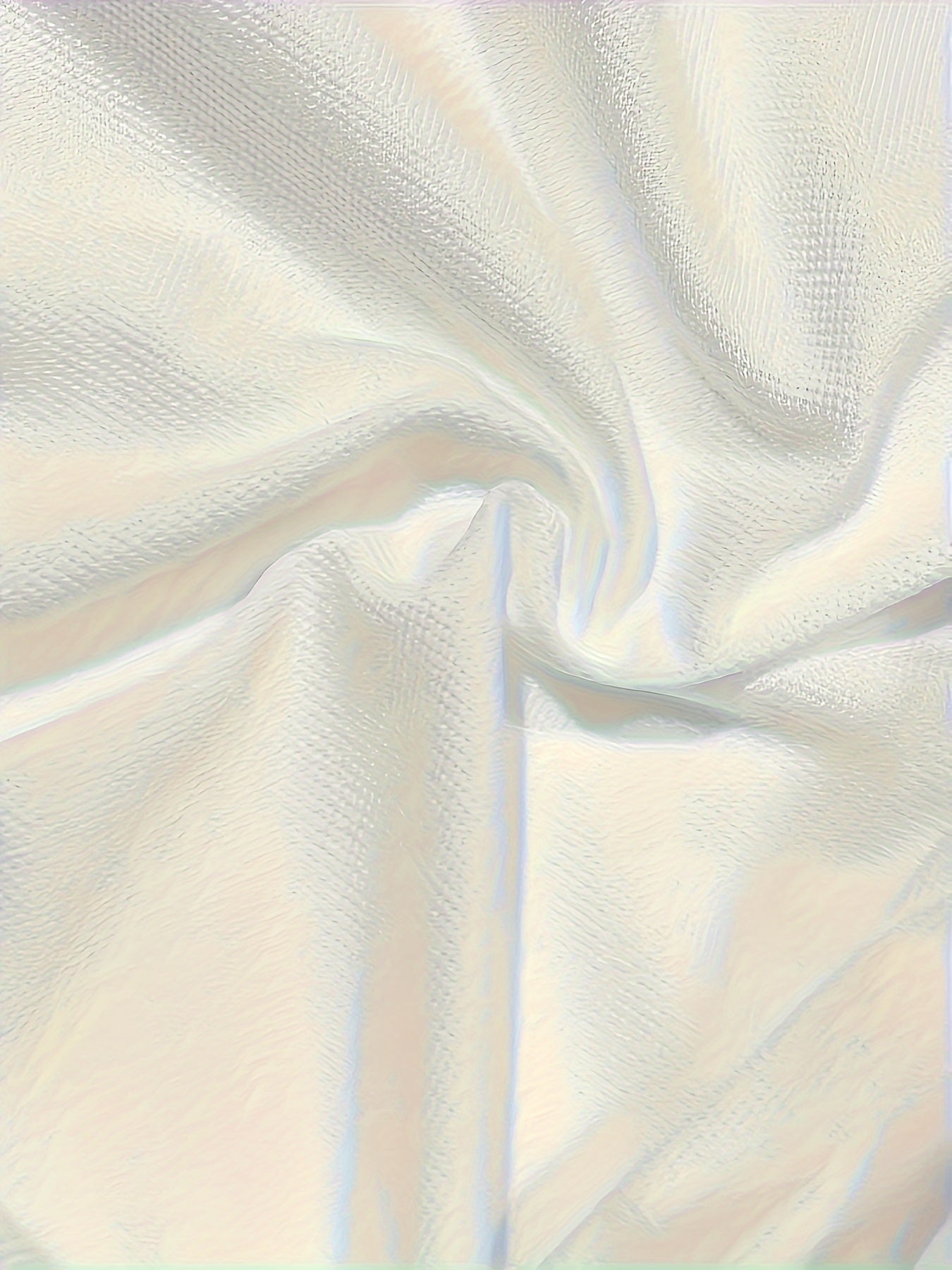 Weiße Baumwollstoffstruktur, Nahaufnahme, Textilmaterial, Falten, weiche Textur, Hintergrund.