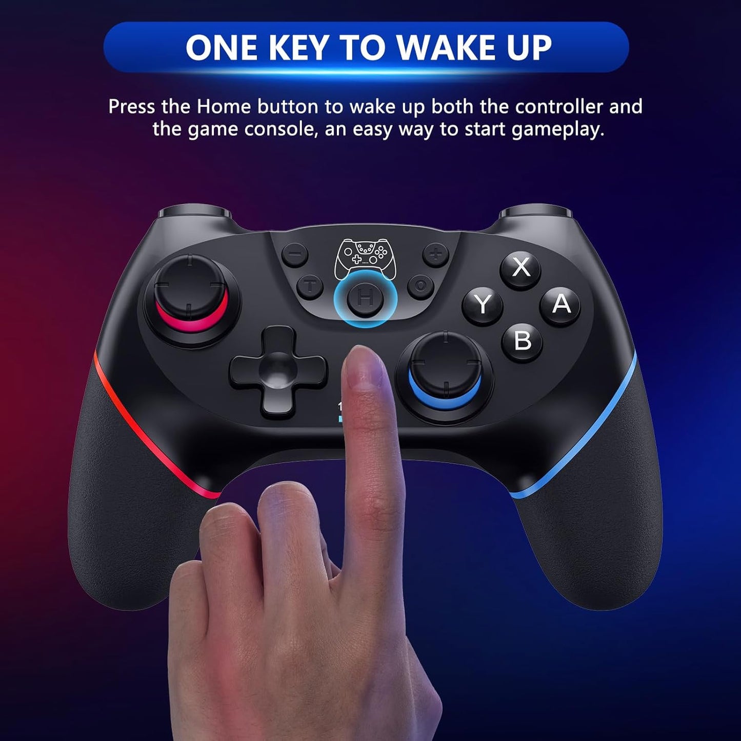 Trådlös Switch-kontroller med Hall-effektjoysticks och turbofunktion – Nexora