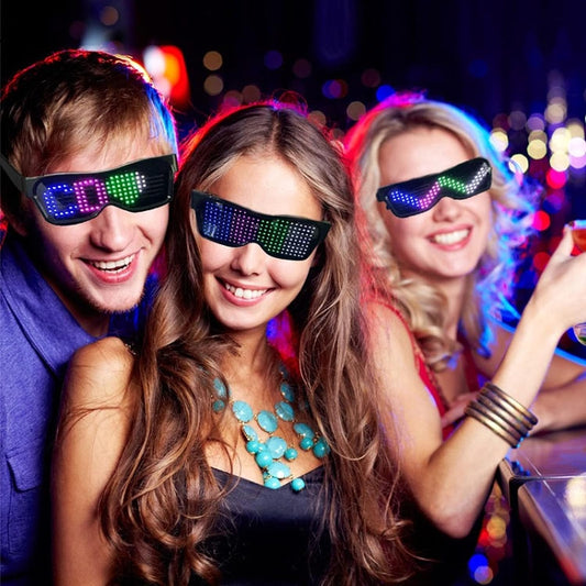 Appstyrda LED-partyglasögon - GlowBeat