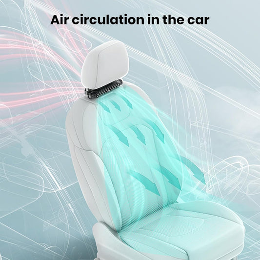 USB-bilkylfläkt med 3 hastigheter och hållare för nackstöd – AutoBreeze (1+1 GRATIS)