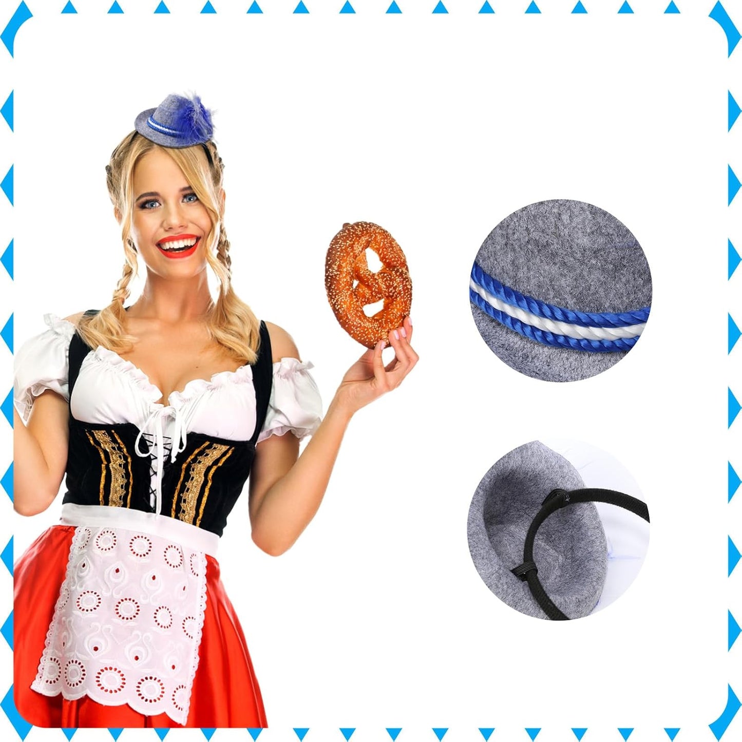 Mini-traditionella hattar i 3-pack – WiesnCharme Oktoberfest 2026