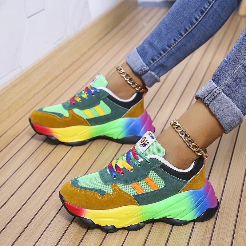 Färggranna dam sneakers – Solenya