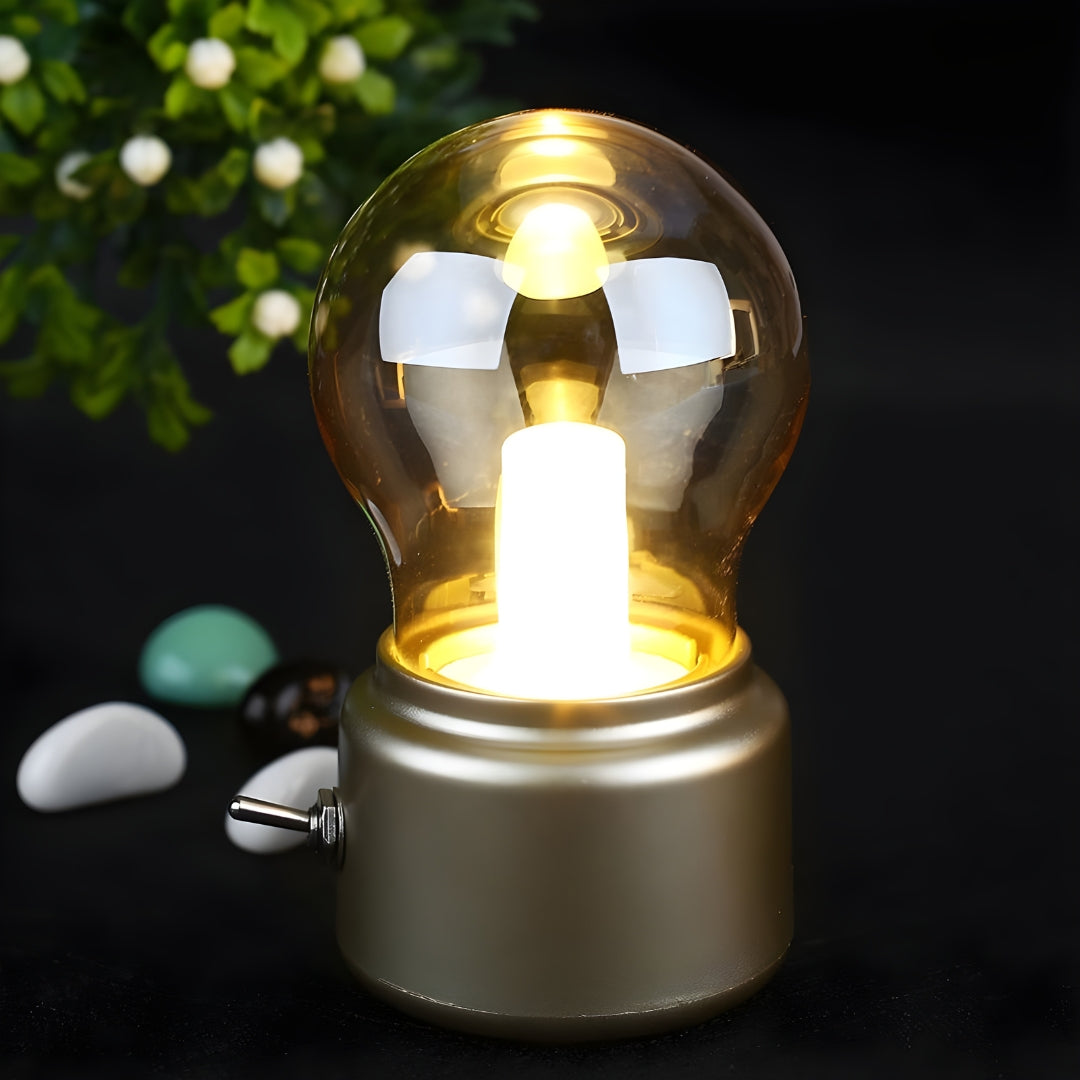 Bärbar retro bordslampa - LumiRetro