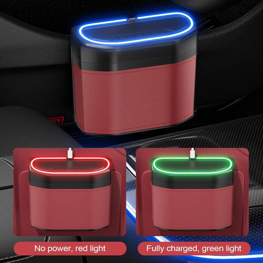 Lukttät bilsoptunna med touch-ljus – Lurevo