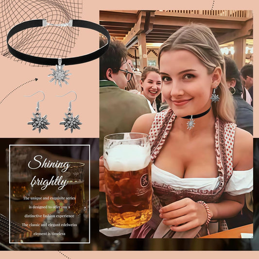 Damdens Edelweiß smyckeset – AlpenLiebe Oktoberfest 2025