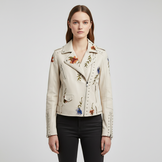 Bikerjacke Aus Leder - Martina