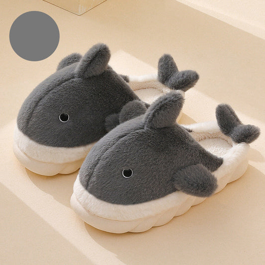 Mjuka plyschhajtofflor - Vinterunderverk SnugShark