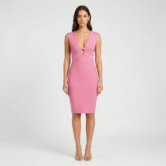 Figurbetontes Knielanges Kleid - Cindy