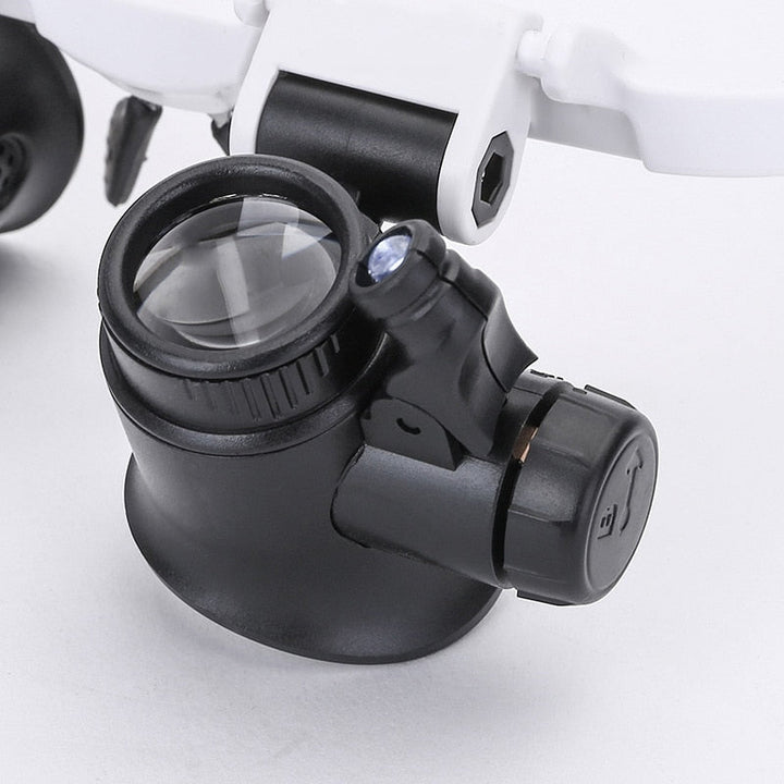 HD läsglasögon med LED-belysning och utbytbara linser - Optiview