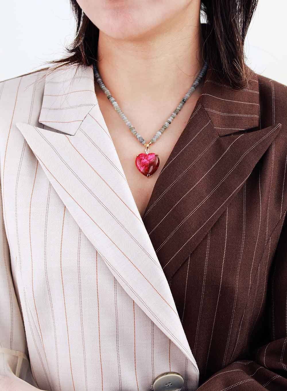 Handgefertigte Herzperlenkette - HeartGem