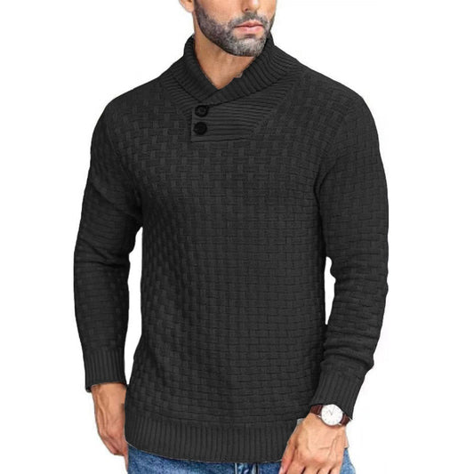 Herrenpullover Mit Schalkragen Und Strickmuster - Lenny