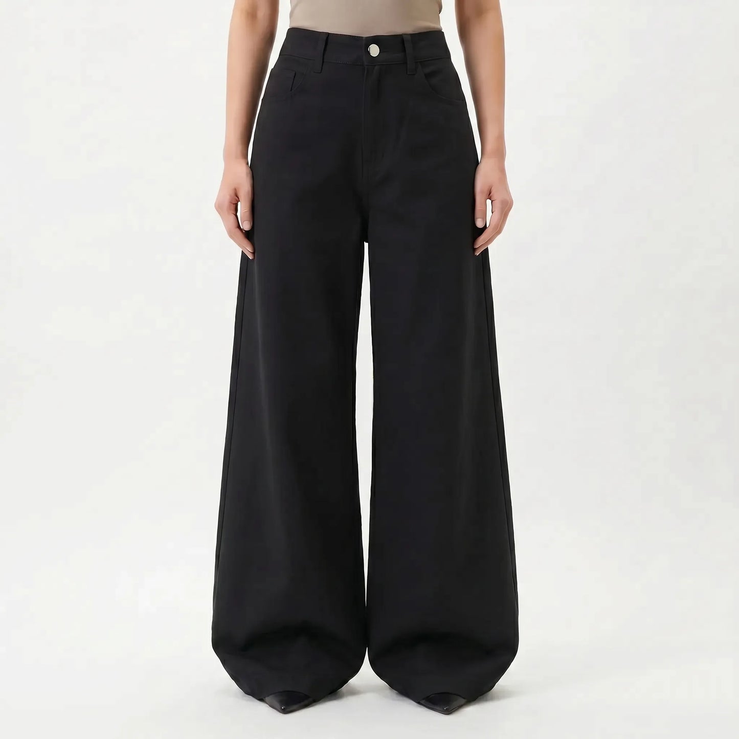 High-Waisted Wide-Leg Trousers - Jeannie