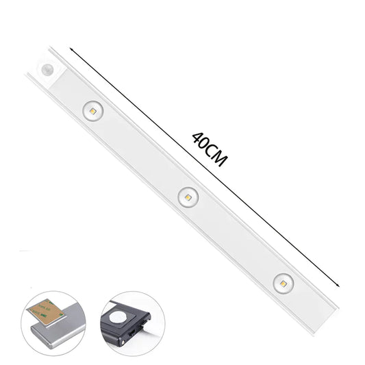 LED-Unterbauleuchte 40cm, weiß, energiesparend, für Küche oder Büro, mit Bewegungssensor.