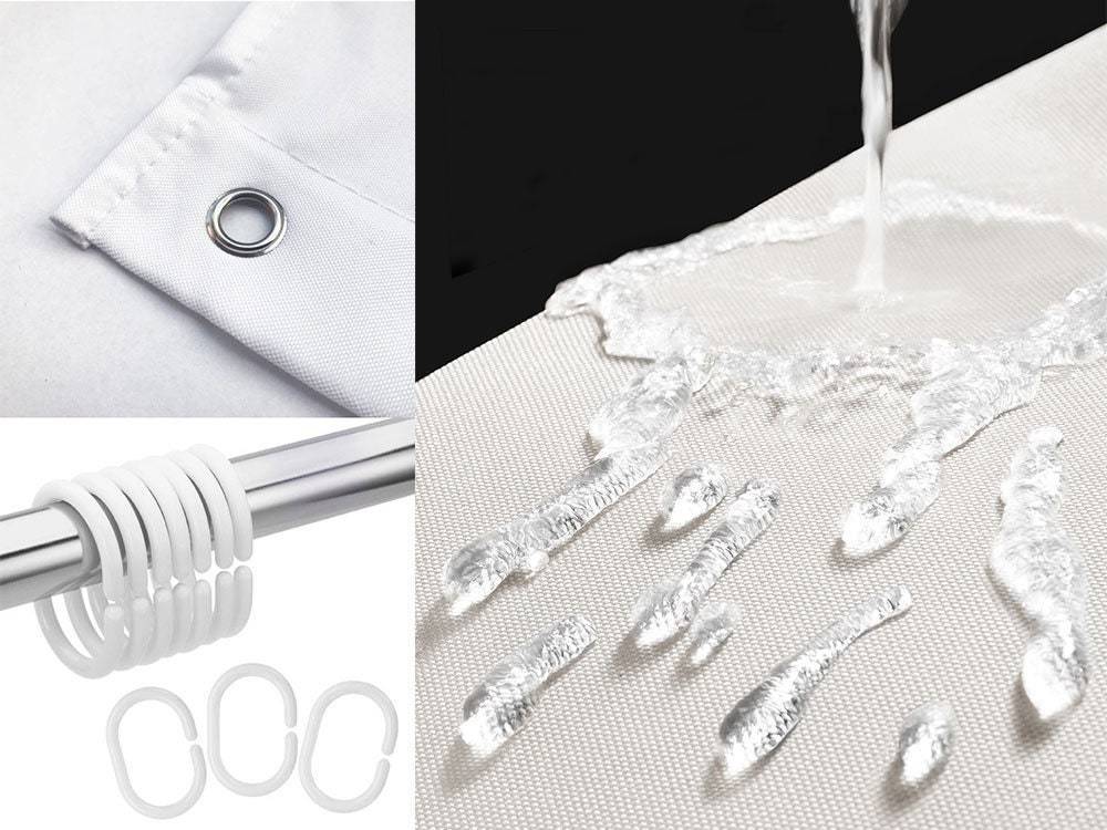 Leichter Polyester Duschvorhang - SereneCurtain