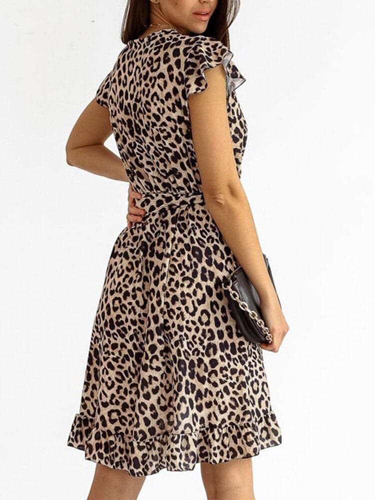 Trendig minikjol med leopardmönster - Amira