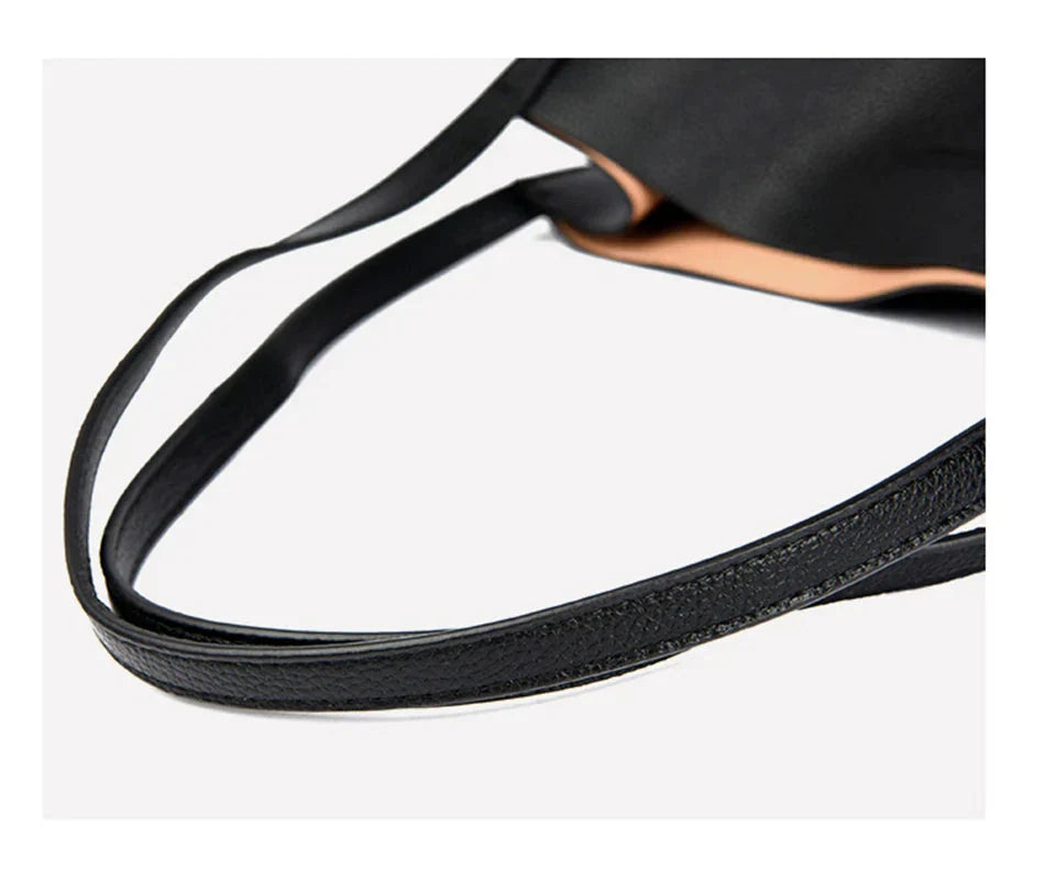 Trendig läderaxelväska - Mila