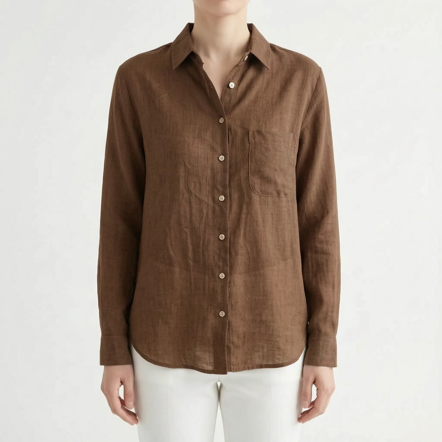 Lightweight Button-Up Shirt - Alison