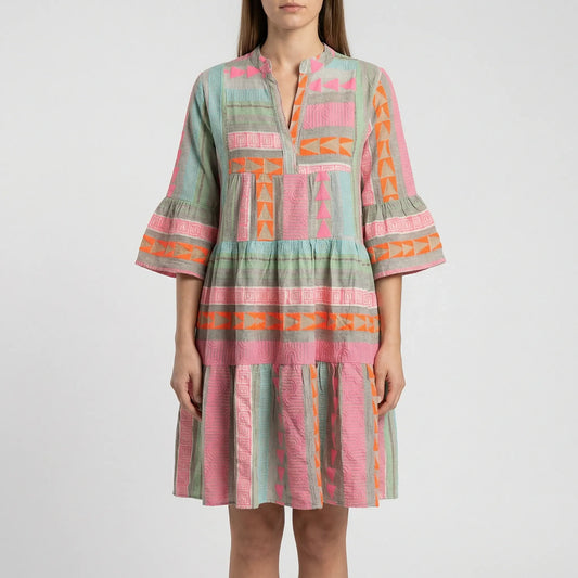 Lockeres Midikleid Mit Geometrischem Muster - Jackie