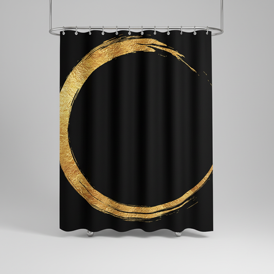 Luxuriöser Golddruck Duschvorhang - AureoRing