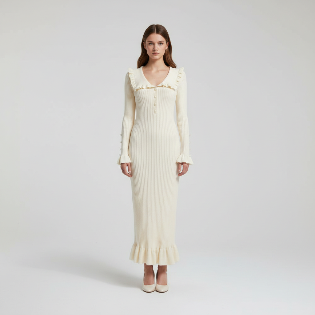 Maxikleid Mit Rüschen - Ursula