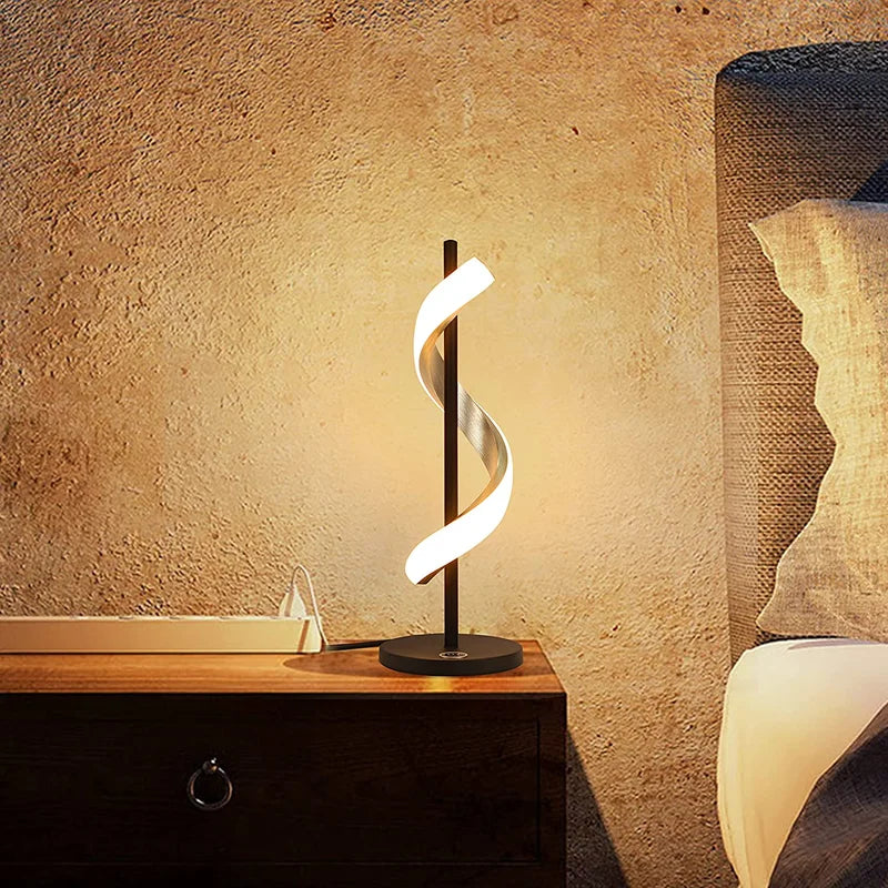 Moderne Tischlampe Mit Wellendesign - Glowspire