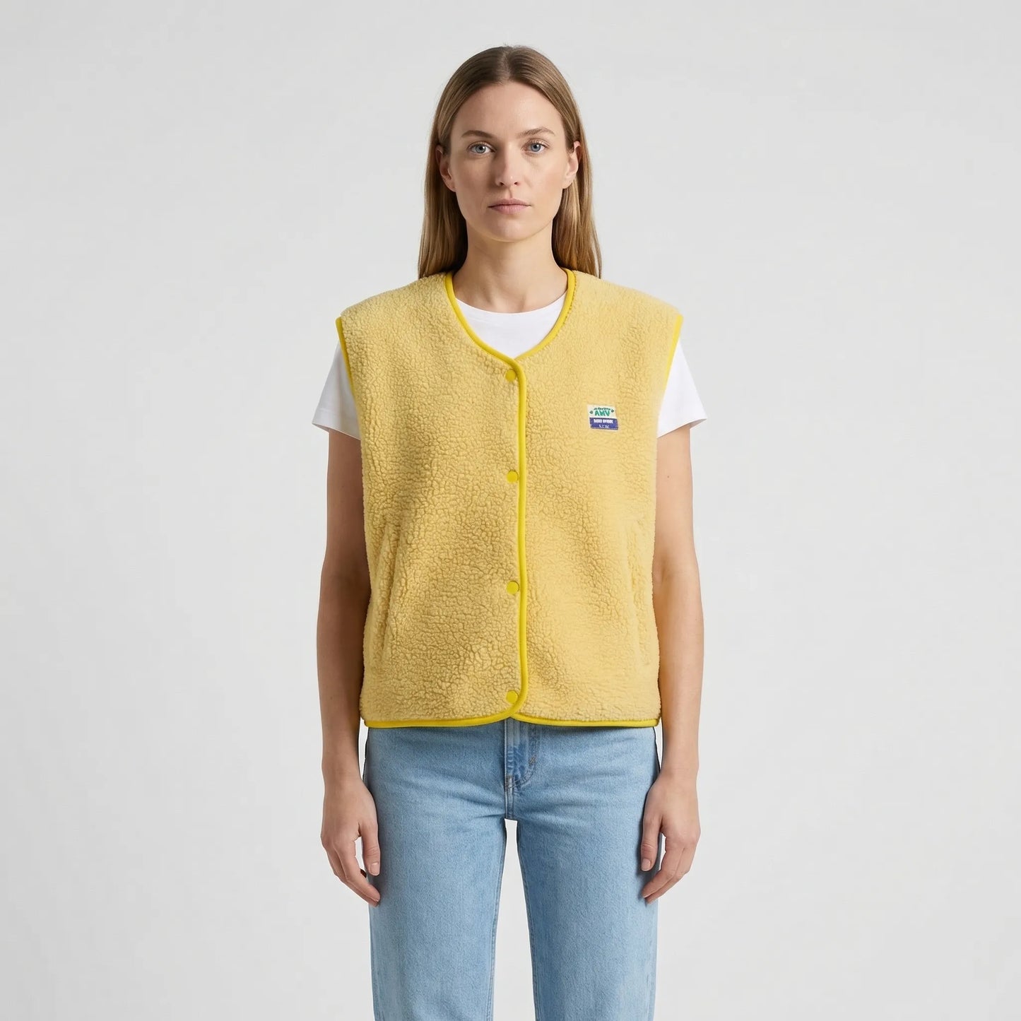 Open-Front Sleeveless Layering Vest - Claudia