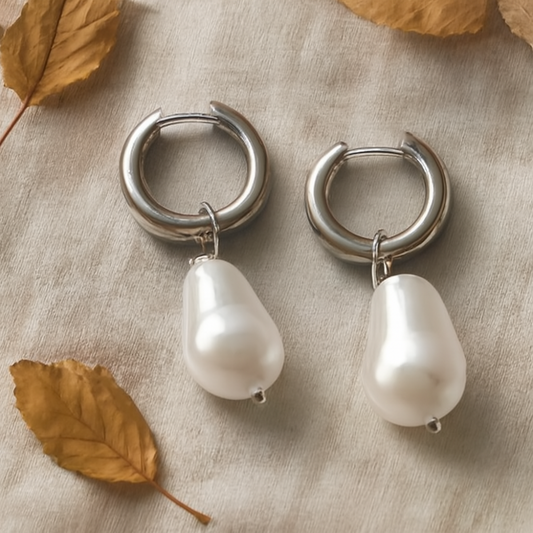 Retro cirkelpärlor | Vintage cirkelpärlor örhängen