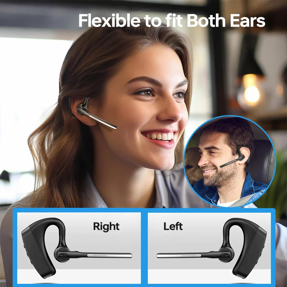 Brusreducerande Bluetooth-headset med dubbla mikrofoner – Orivo