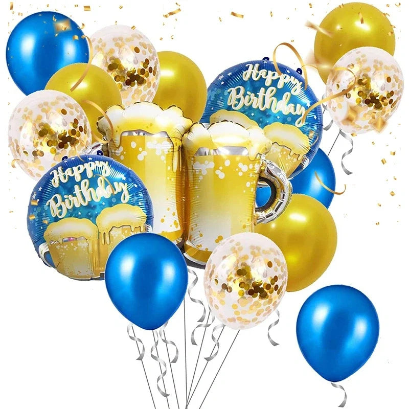 Ballongset i ölkrusdesign (16-delat) – Skålballong Oktoberfest 2026