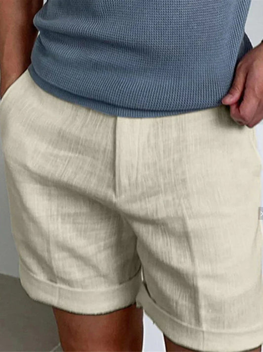 Lätta herrshorts i linne med avslappnad passform – Jorin