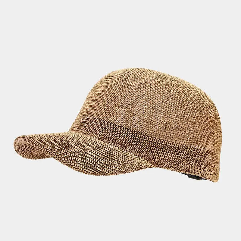Trendig flätad solhatt med bred skärm - SunWeave Style