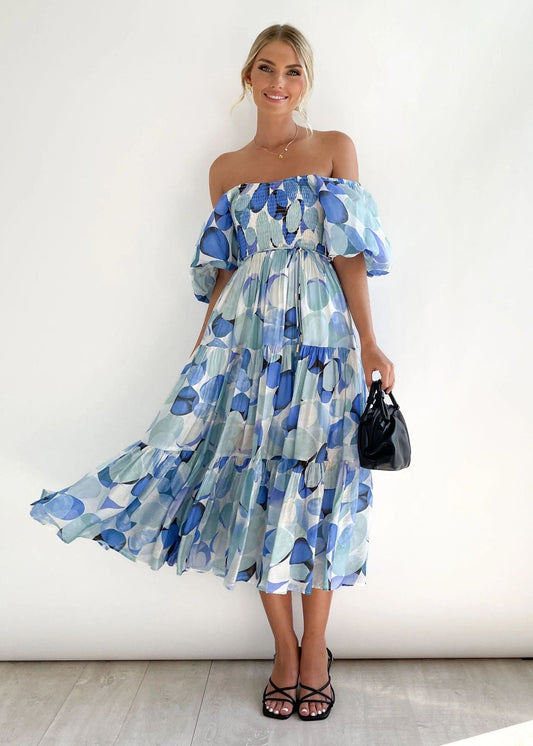 Off-shoulder midiklänning – Talia