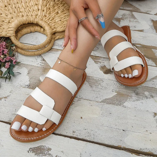 Justerbara damsandaler med fast sula – Mira