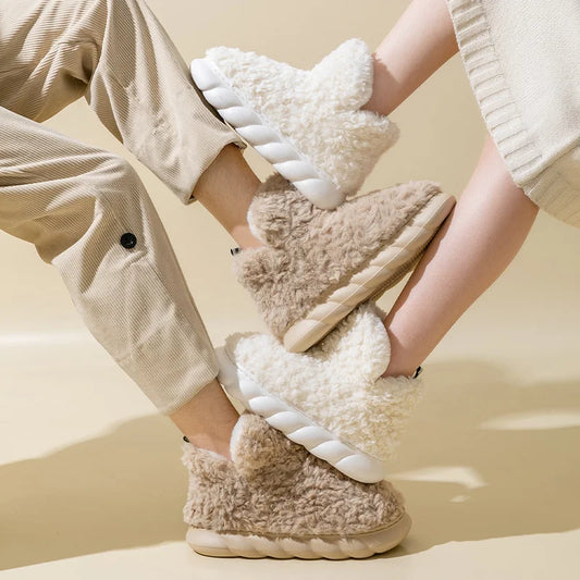 Varma damtofflor i bomull och plysch – CozySteps