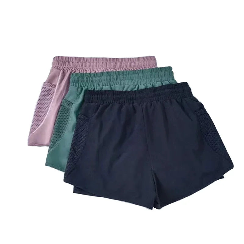 Andningsbara & Snabbtorkande Högmidjade Träningsshorts Dam – Mira