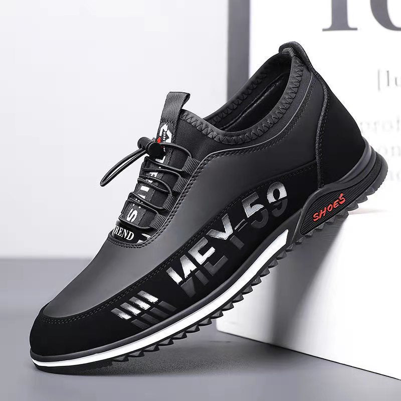 Schwarzer Sneaker für Herren, sportlich, rutschfest, modisch, mit Schriftzug "NEY-59".