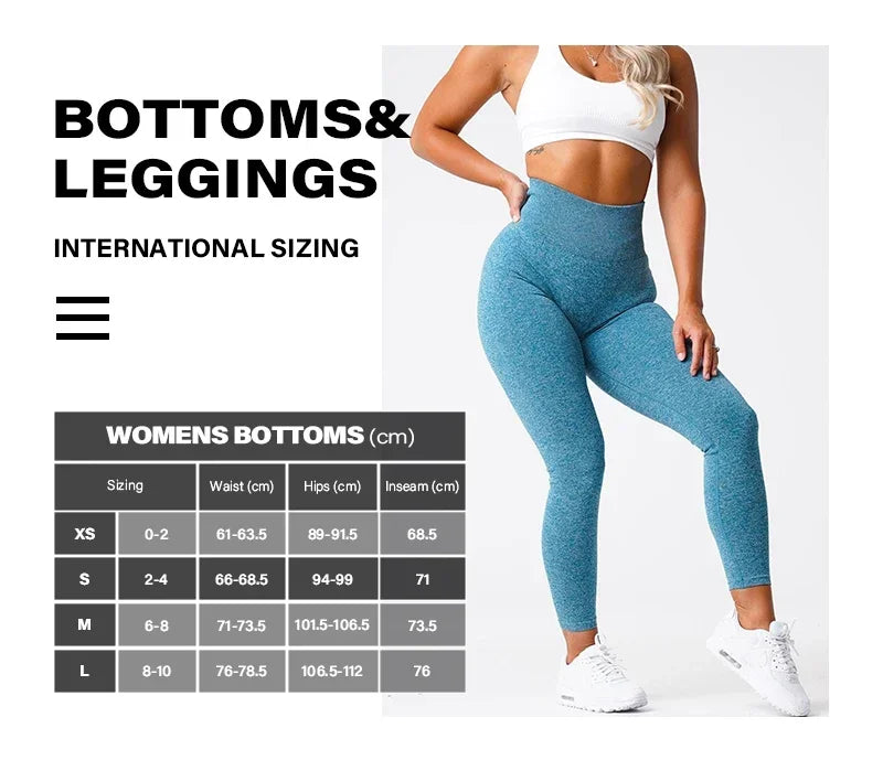 Sömlösa yoga leggings med stretchmidja och perfekt passform – Freya