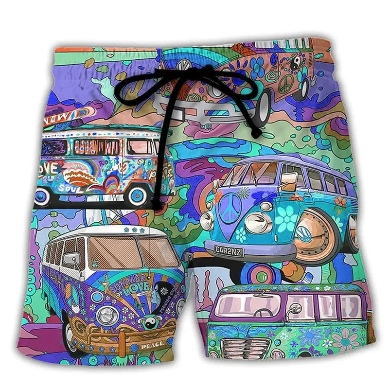 Herrbadeshorts med graffiti-tryck – NovaBay