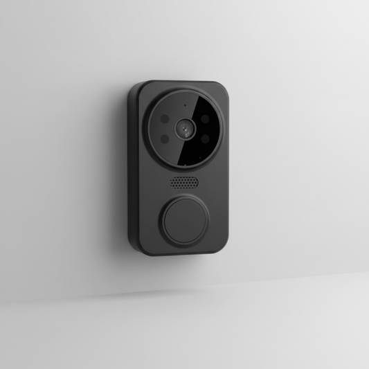 Schwarze WiFi Türklingel Mit Kamera - SecureLumo