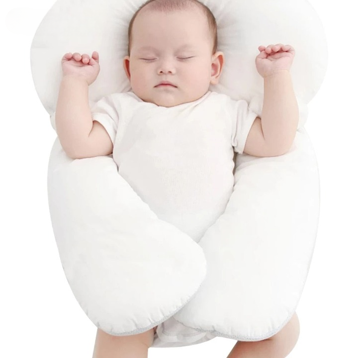 Ergonomisk babykudde i bomull för säker och bekväm sömn