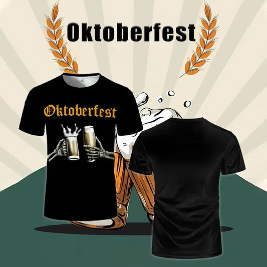 T-shirt med skelettmotiv – ProstGeist Oktoberfest 2026
