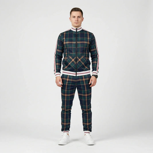Slim Fit Jogger Set Mit Stehkragen - Riccardo