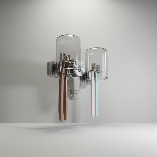 Wandmontiertes Zahnbürstenregal PET - BrushGuard