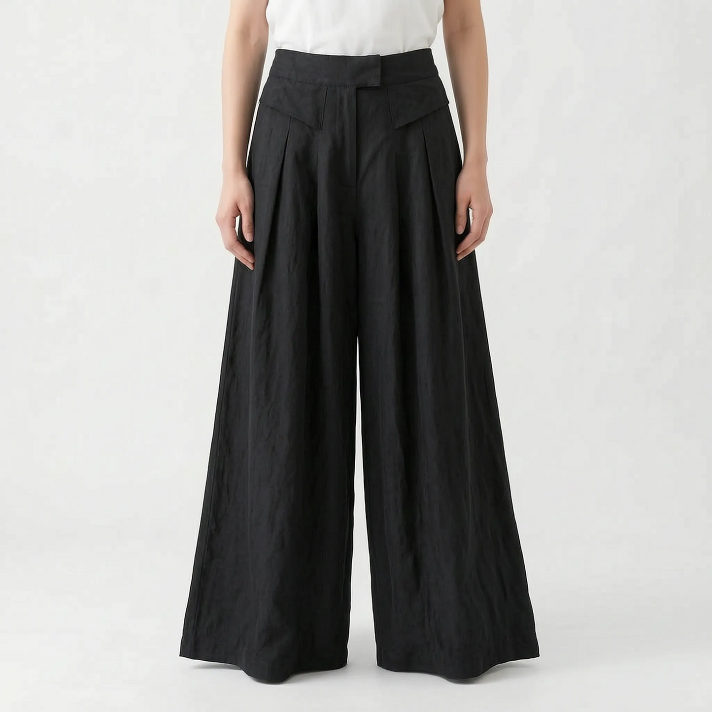Wide Leg Summer Trousers - Freda